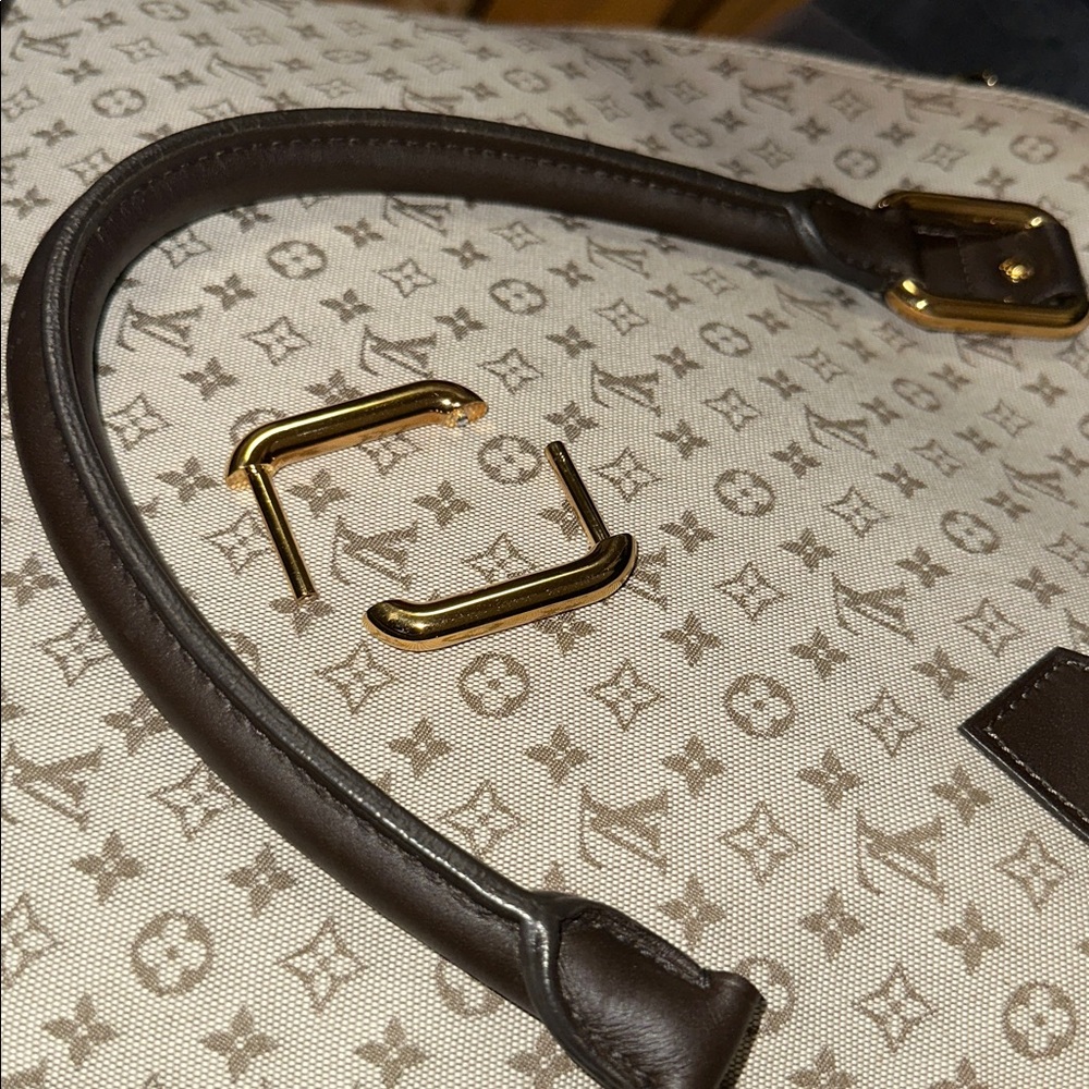 Louis Vuitton Tan and Gold Laptop Bag PRE-OWNED. Project bag. - Picture 3 of 16